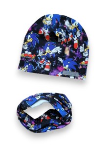 JEDNOWARSTWOWA Czapka + Komin / Chusta SONIC
