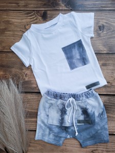 LATO kompet dla chłopca   tshirt z kieszonką,  krótki rękaw, krótkie spodenki DEKATYZACJA