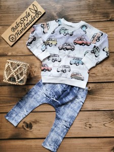 Dres dla chłopca MALUCH VINTAGE FIAT 26p SPODNIE JEANS